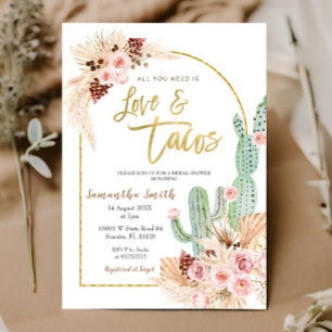 Boho Cactus Taco om inbjudan till Möhippan kärlek