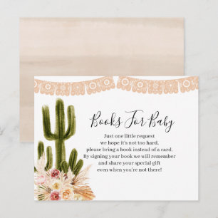 Boho Cactus Taco om kärlek Flowers Bokar för baby Inbjudan Vykort