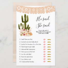 Boho Cactus Taco om Kärlek sa att hon sa spel