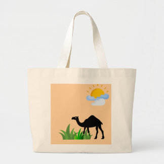 Boho Camel Tote Bag Jumbo Tygkasse