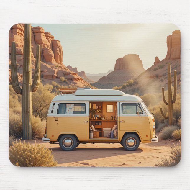 Boho Camper Van Desert Print Musmatta (Framsidan)