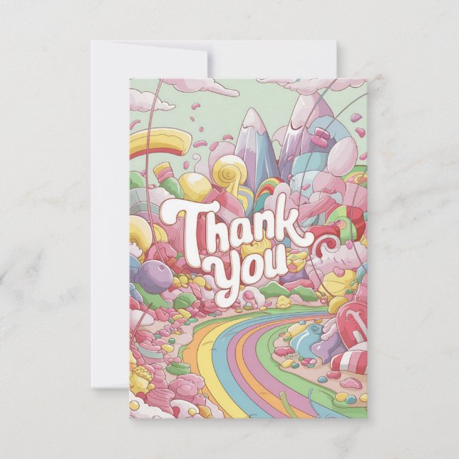 Boho Candyland tack ditt kort (Framsida)