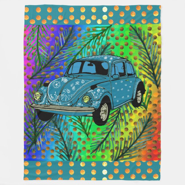 Boho Car, Summer Mood Fleece Blanket (Framsidan)
