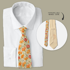 Boho Carnation Bröllop Neck Tie Slips