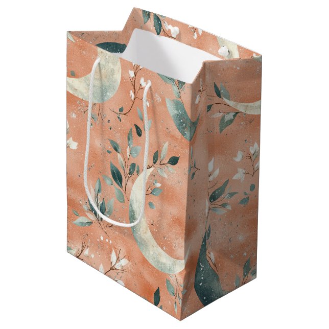 Boho Celestial Blommig Månmönster (5) (Framsidan Vinklad)