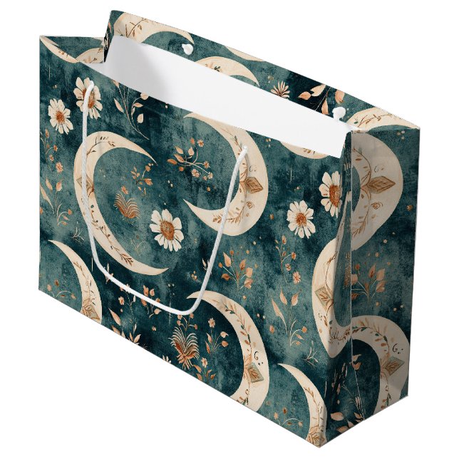 Boho Celestial Blommig Månmönster (9) (Framsidan Vinklad)