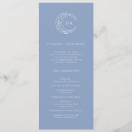 Boho Celestial Bröllop Program