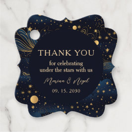 Boho Celestial Bröllop Tack Märkre Gåvor Etiketter