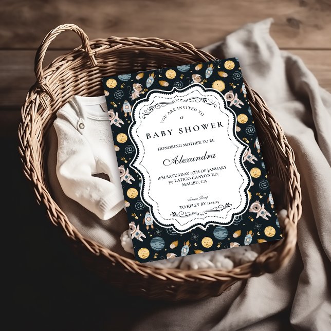 Boho Celestial Djur Babyfirande Inbjudningar (Skapare uppladdad)