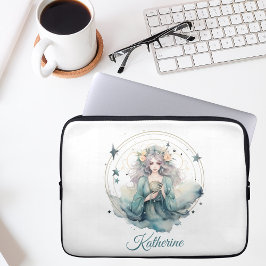 Boho Celestial Magisk Namn Laptop Fodral