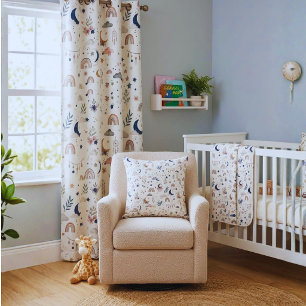 Boho Celestial    Neutral måne och stjärnor Kudde