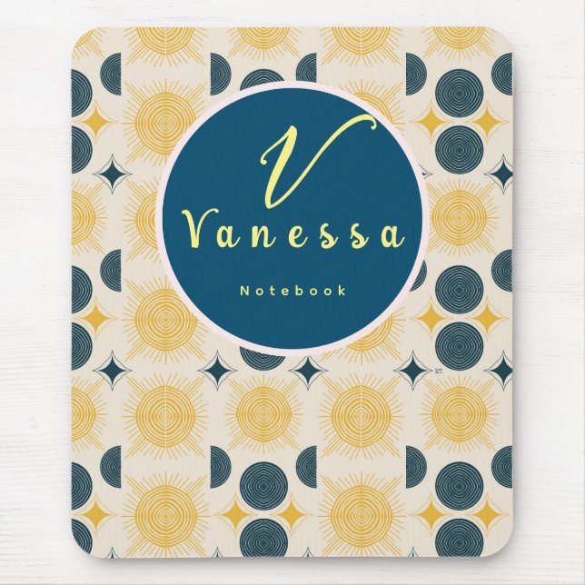 Boho Celestial Sol Måne Musmatta (Framsidan)