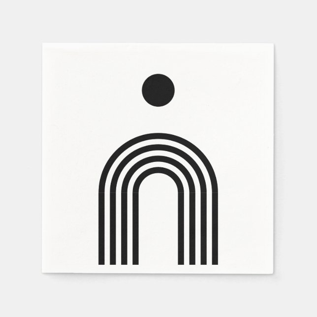 Boho Celestial Sun Pappersservett (Framsidan)