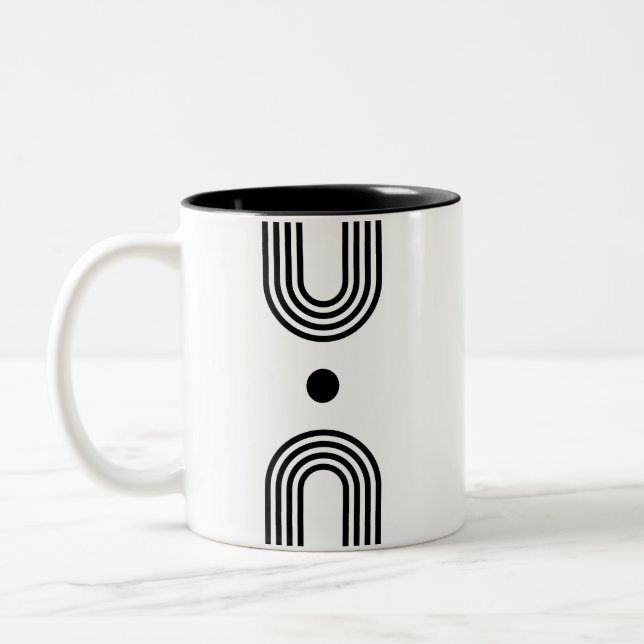 Boho celestial Sun Två-Tonad Mugg (Vänster)