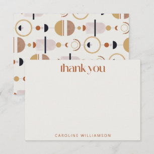 Boho Celestial Terracotta Personlig Stationery Tack Kort