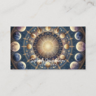 Boho Celestial Visitenkort – Kosmisk Natt Himmel Visitkort