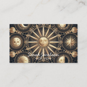 Boho Celestial Visitenkort – Kosmisk Natt Himmel Visitkort