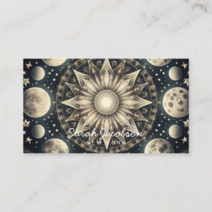 Boho Celestial Visitenkort – Kosmisk Natt Himmel Visitkort