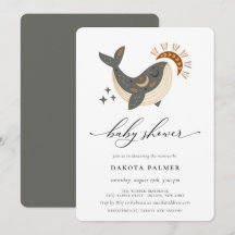 Boho Celestial Whale Baby Shower