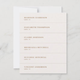 Boho Champagne Bröllop Namn-platskort DIY Inbjudningar