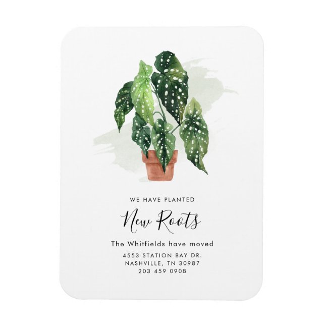 Boho Change of Adress Modern Flytta Announcement Magnet (Vertikal)