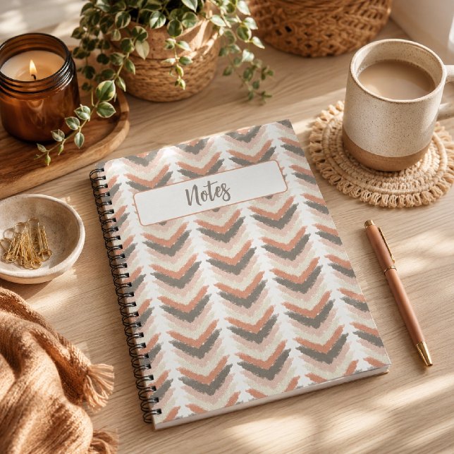 Boho-chevron-föreläsningsbok Anteckningsbok (Boho Chevron Notebook)