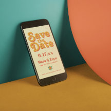 Boho Chic 70:s Retro-spara datumet