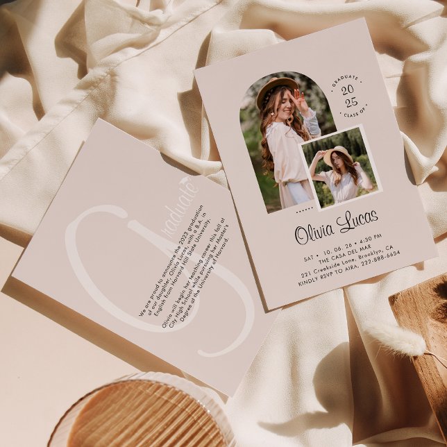 Boho Chic Arch-fotoskriptöverlägg Studenten Meddelande (Skapare uppladdad)