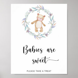 Boho chic björn spädbarn är söt poster