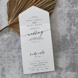 Boho Chic Black and White Meal Choice OSA Bröllop