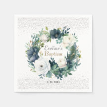 Boho Chic Blommigt Girls Baptism