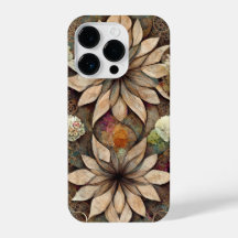 Boho chic blommigt mandala iphone case
