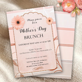 Boho Chic Blommigt Mors dag Brunch-inbjudan Inbjudningar