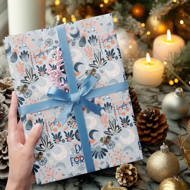 Boho Chic Blommigt och Celestial ThMB Personlig Presentpapper (Skapare uppladdad)