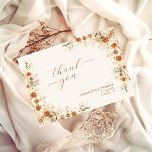 Boho Chic Blommigt Pampas Grass Bröllop Tack