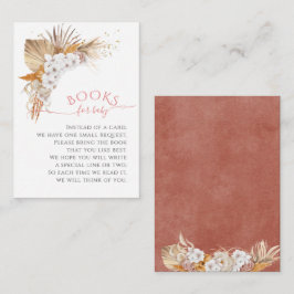 Boho Chic Blommigt Watercolor Bokar för Baby Tilläggskort