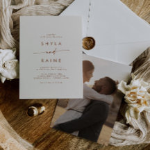 Boho Chic Bohemian Cream Avslappnad Photo Bröllop