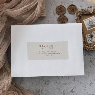 Boho Chic Bohemian Cream Guest Adressetiketter Klistermärken