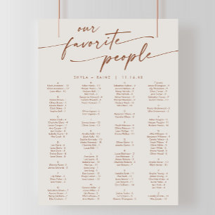 Boho Chic Bohemian Cream - utskrivbart sittdiagram Poster