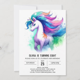 Boho-chic Boho Digital Horse Birthday Inbjudningar
