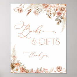 Boho Chic Bokar och Gifts Baby Shower Poster