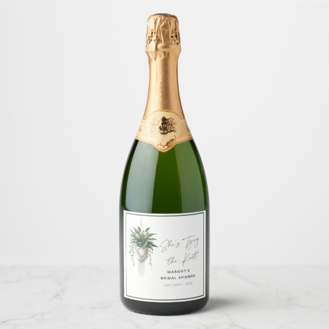 Boho Chic Botanical "Tie the Knot" Möhippa (Framsida)