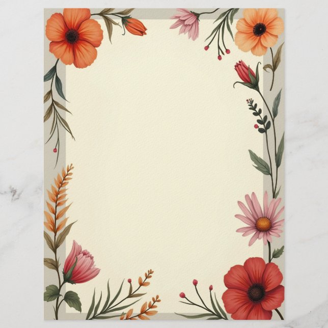Boho Chic brevpapper (Framsida)