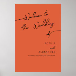 Boho Chic Bröllop Acrylic Sign Välkommen. Poster