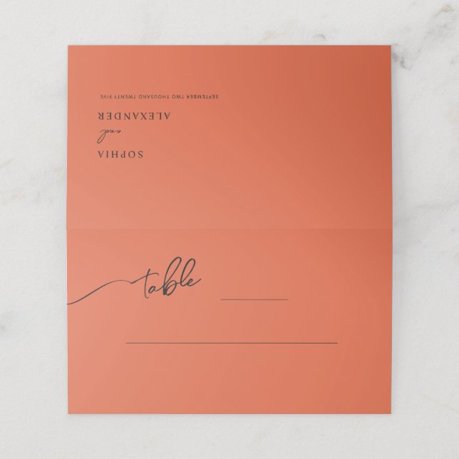 Boho-chic bröllop Ställe & Escort-kort Placeringskort (Utvändigt utvikt)