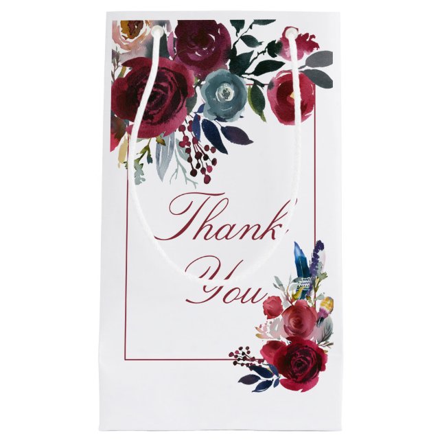 Boho Chic Burgundy and Navy Autumn Fall bröllop (Framsidan)