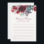 Boho Chic Burgundy and Navy Autumn Fall bröllop Rådkort<br><div class="desc">Trendig Boho Möhippa råder dig att använda anpassadet Bride to be card till dina händelsespecifikationer.</div>