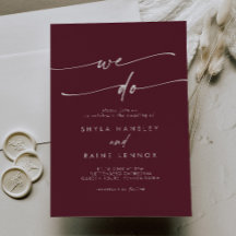 Boho Chic Burgundy Red Vi gör Bröllop