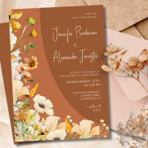 Boho Chic Burnt Orange Rust Terracotta Bröllop