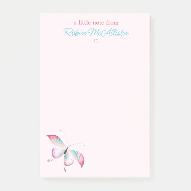 Boho Chic Chinoiserie Butterfly Post-it® Notes Post-it Block (Framsida)